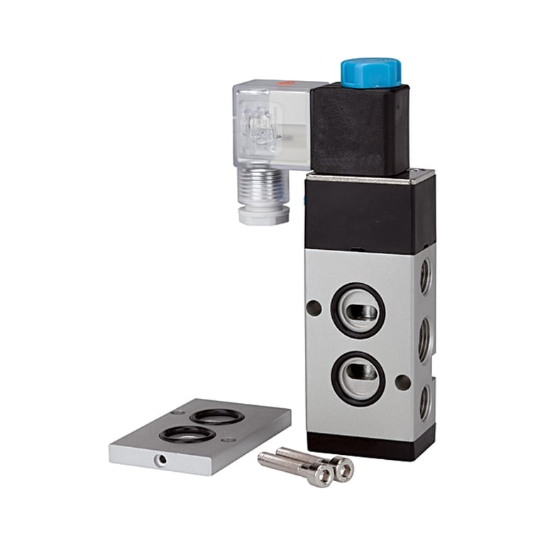 Riegler 103651 3/2-5/2-Wegeventil, NAMUR, G 3/8 (1), G 1/4 (3 + 5), 230 V, 50 Hz - Bild 1