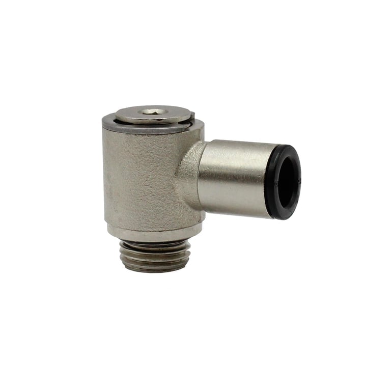 Riegler 116276 Winkelschwenkverschraubung »value line«, G 1/4 a., MS vern.  Ø6mm - Bild 1