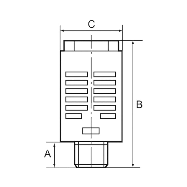 Riegler 113387 Kunststoff-Schalldämpfer G 1, Stahlnetz-/Baumwollstreifenfüllung - Bild 2