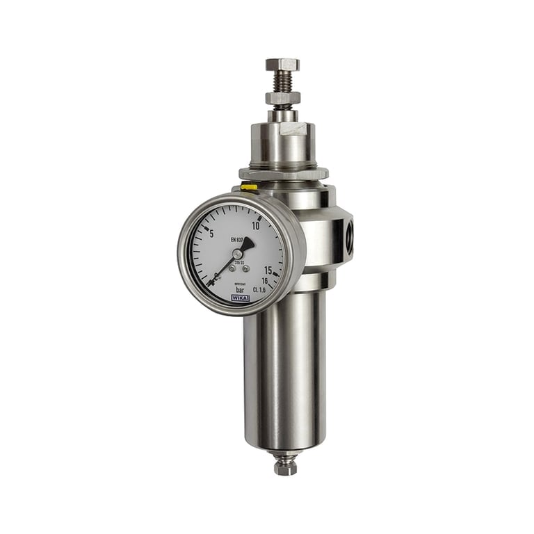 Riegler 133540 Edelstahl-Filterregler, 1.4401, BG 1, G 1/4, 1,7 - 17,5 bar - Bild 1