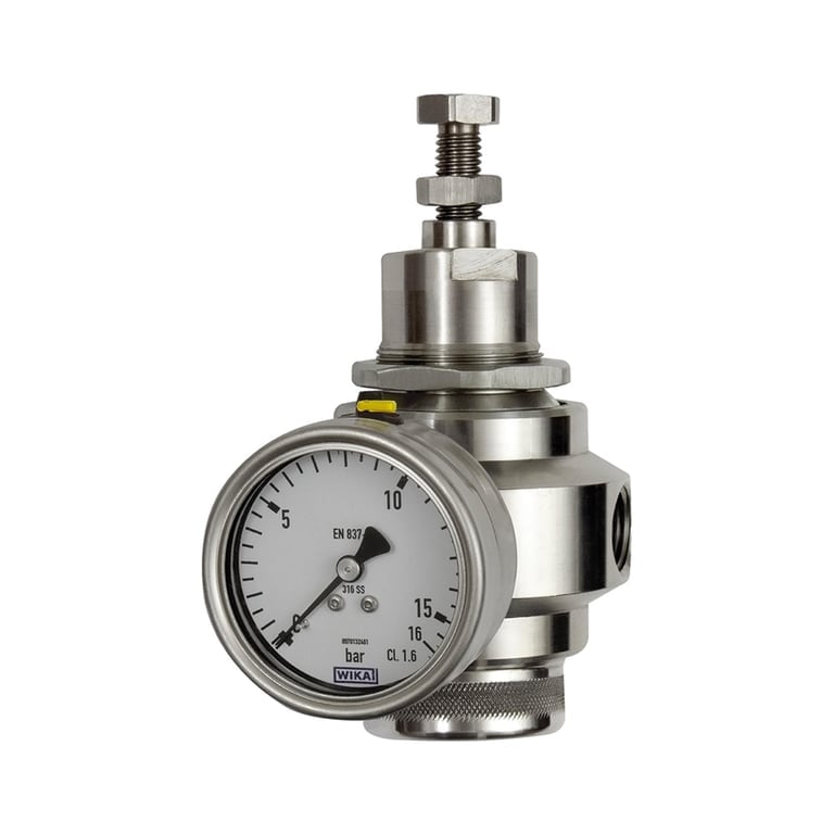 Riegler 133527 Edelstahl-Druckregler, 1.4401, BG 1, G 3/8, 0,4 - 4,0 bar - Bild 1