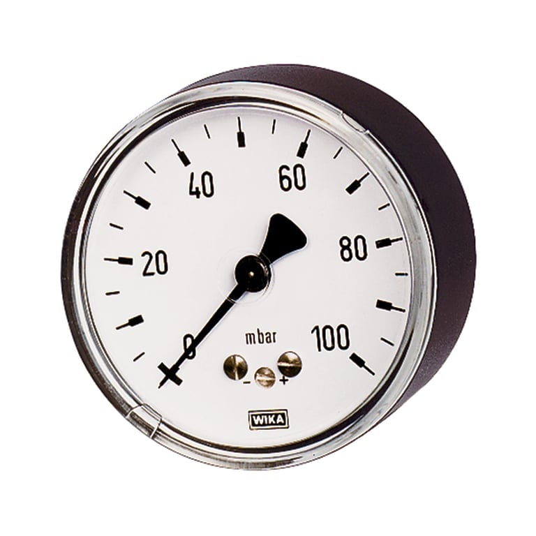 Riegler 102552 Kapselfedermanometer, G 1/4 hinten zentrisch, 0 - 250 mbar, Ø 63
