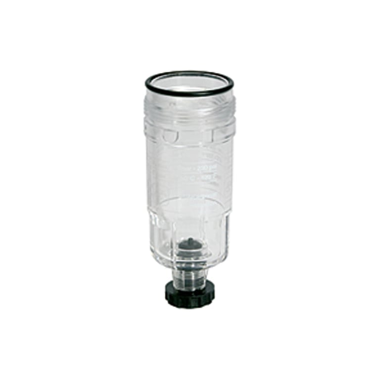 Riegler 100357 Polycarbonatbehälter, inkl. NBR-O-Ring 30x2, halbautom. Ablass