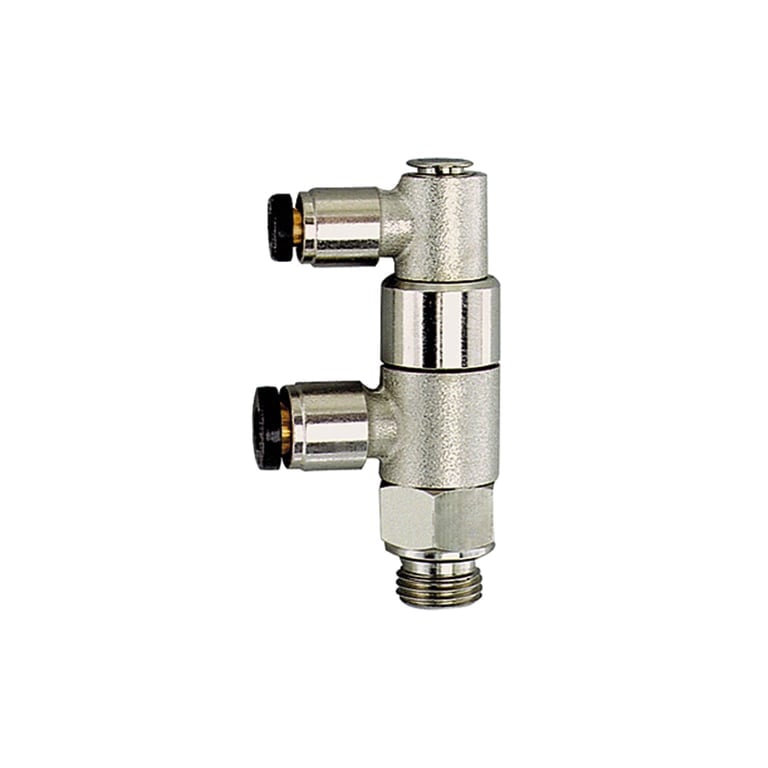 Riegler 107067 Stoppventil pneumatisch betätigt, G 3/8, Steckanschluss 8/4 - Bild 1