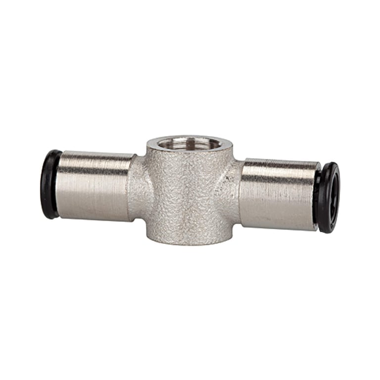 Riegler 108843 T-Ringstück, für Hohlschraube M5, Schlauch-Ø 4 mm, MS vern. - Bild 1
