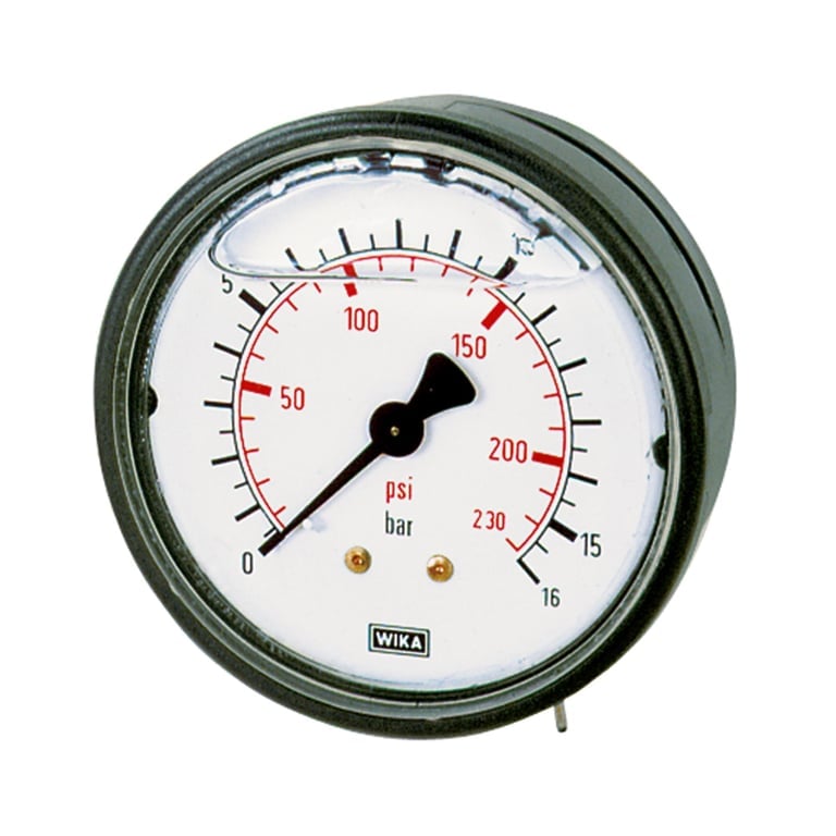 Riegler 102091 Glyzerinmano., Kunststoff, G 1/4 hinten zentr., -1/+3,0 bar, Ø 63