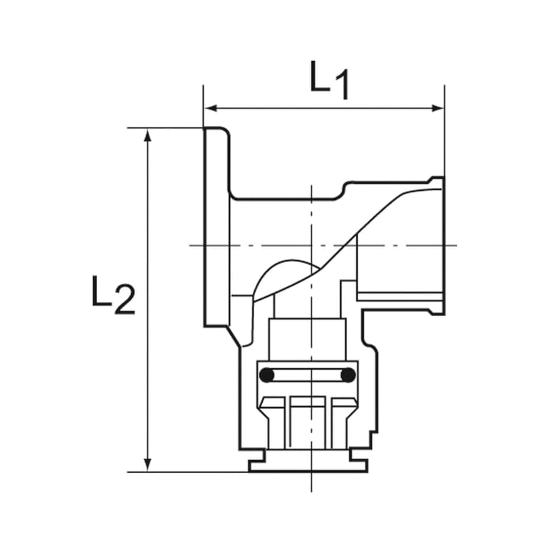 Riegler 114068 Wandwinkel, Messing, »speedfit« G 3/4, für Rohr Außen-ø 22 mm - Bild 2