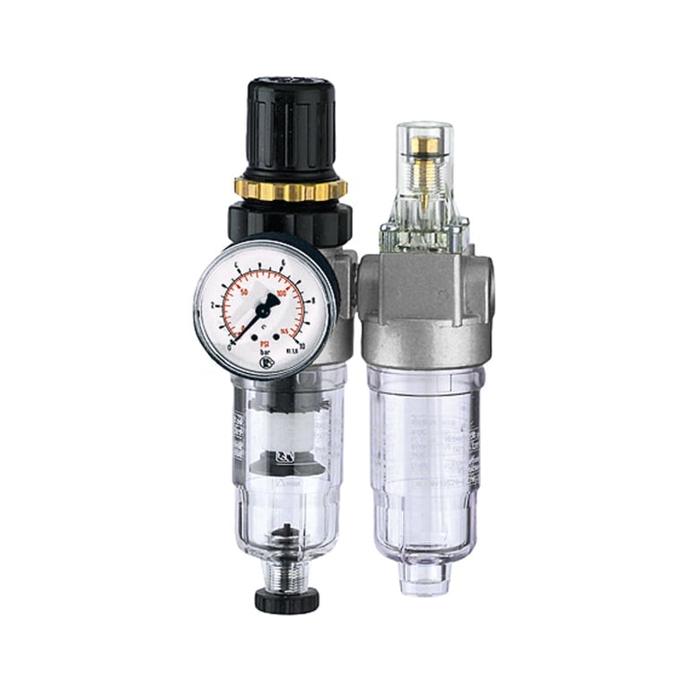 Riegler 100797 Wartungseinheit 2-tlg. »Standard-mini«, PC-Behälter, BG 0, G 1/8 - Bild 1