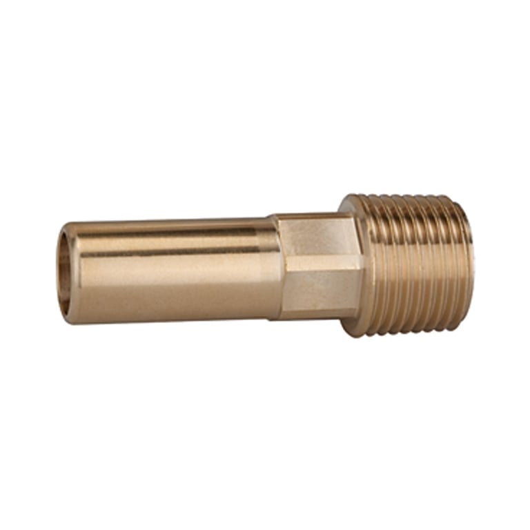 Riegler 114069 Einschraubstutzen, MS, R 1/2, f. Rohr Außen-ø 15 mm