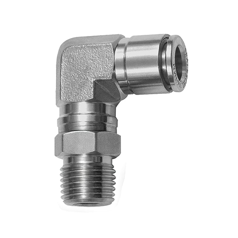 Riegler 135142 L-Steckverschraubung, drehbar, R 1/8 a., Schlauch-Ø 8, ES 1.4404 - Bild 1