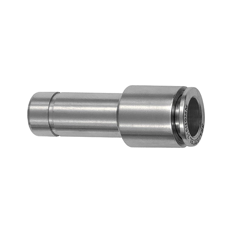 Riegler 135286 Gerade Steckverb., Nippel 10 mm, red., Schlauch-Ø 6, ES1.4404 - Bild 1