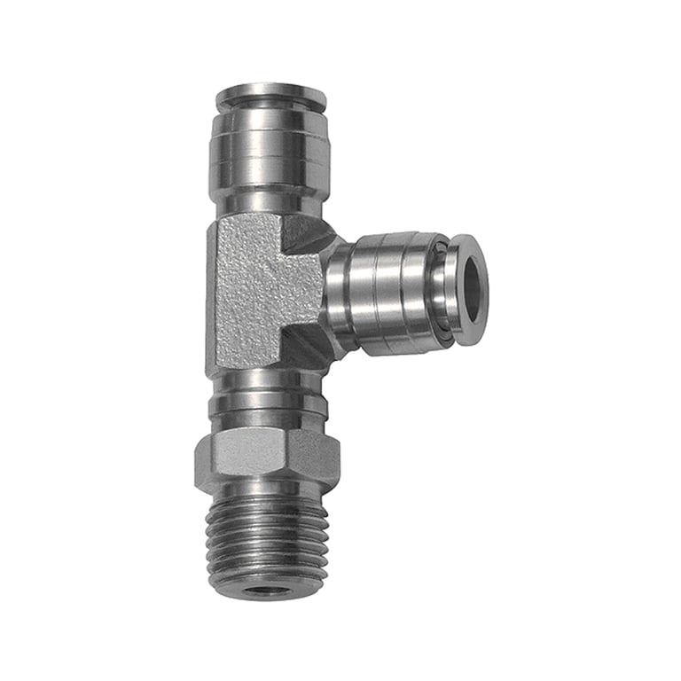 Riegler 135239 T-Steckverschr., L-Form, drehbar, R 1/2 a., Schlauch-Ø 12, ES - Bild 1