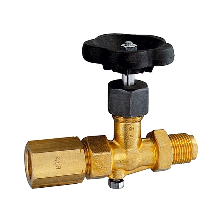 Riegler 102664 Mano-Absperrven., Zapfen-Spannmuffe, DIN16270, ES 1.4571, G 1/2