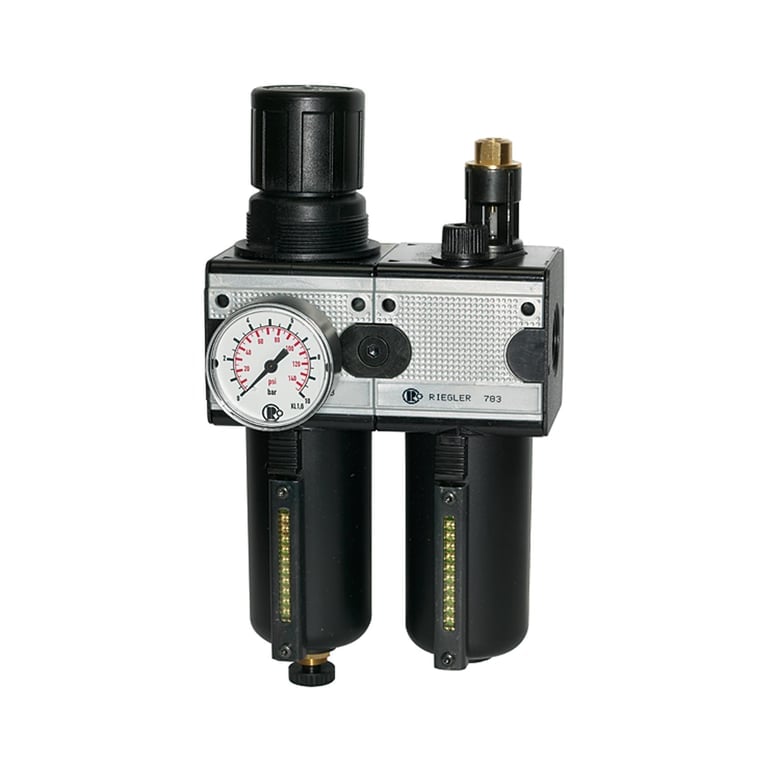 Riegler 100577 Wartungseinheit 2-tlg. »multifix« mit Metallbehälter, BG 1, G 3/8 - Bild 1