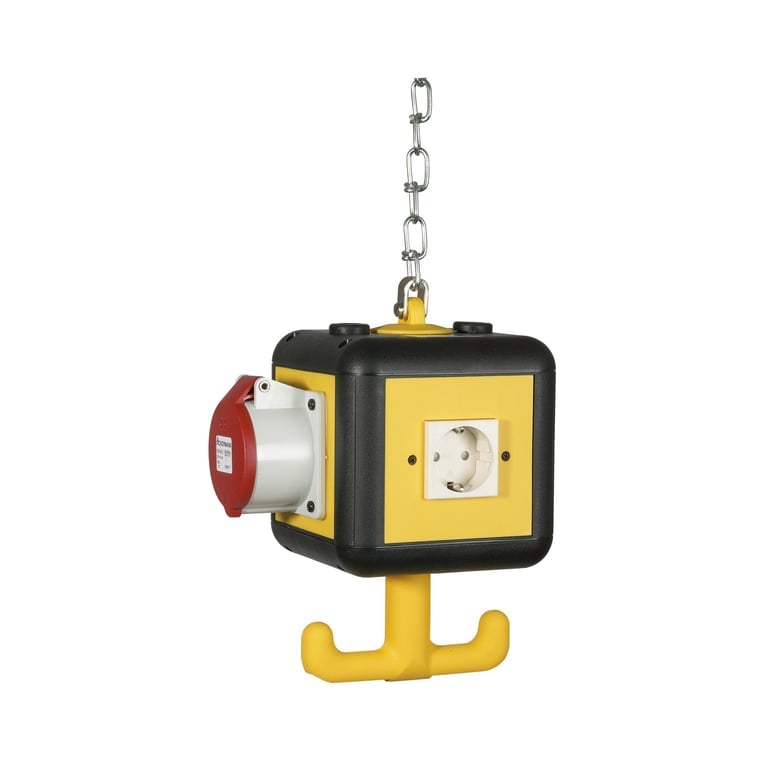 Riegler 114503 Versorgungseinheit, 4 SchuKo-Steckdosen 16 A 2p + 230 V, IP 20
