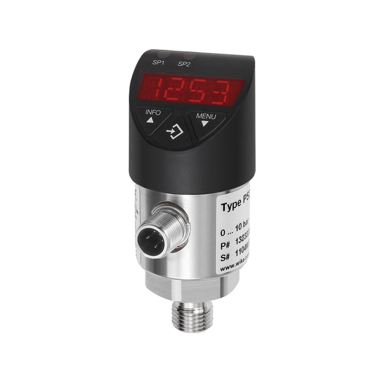 Riegler 103075 Elektr. Druckschalter, Digitalanzeige, M12x1, G 1/4, 0-4 bar