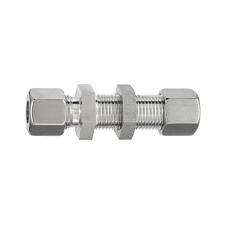 Riegler 112445 Gerade Schottverschraubung, Rohr-Außen-Ø 10 mm, Edelstahl 1.4571 - Bild 1