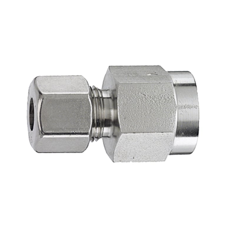 Riegler 112457 Mano-Anschlussverschraubung, G 1/4 i., Rohr-Außen-Ø 6, ES 1.4571 - Bild 1