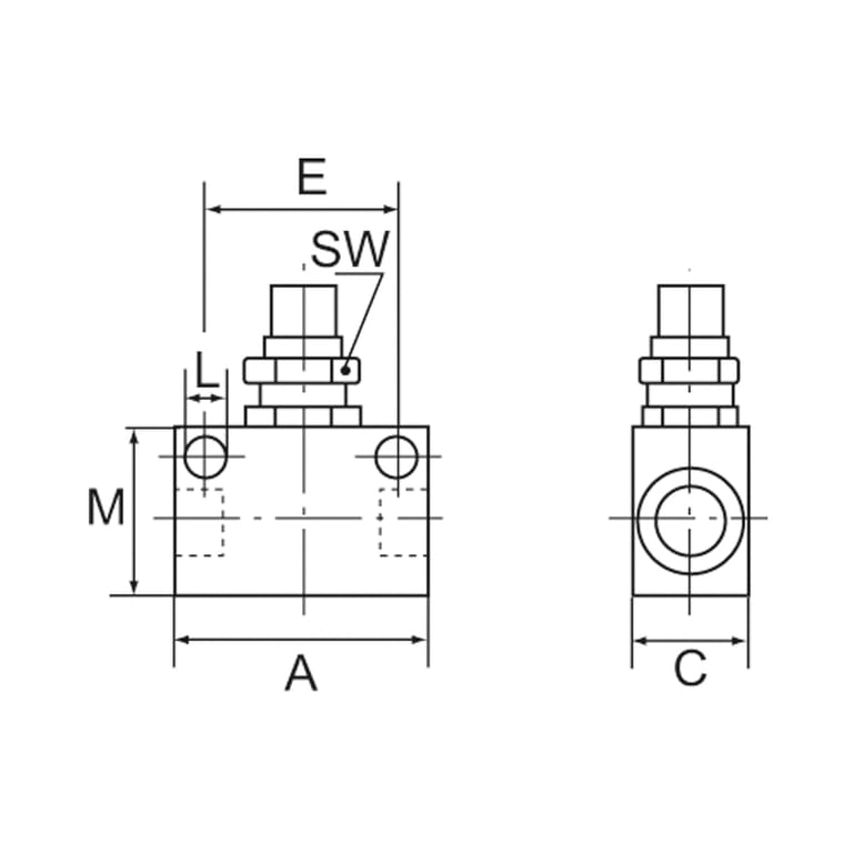 Riegler 103814 Drosselventil, Blockform, Edelstahl 1.4404, G 1/4, PN max. 10 bar - Bild 2