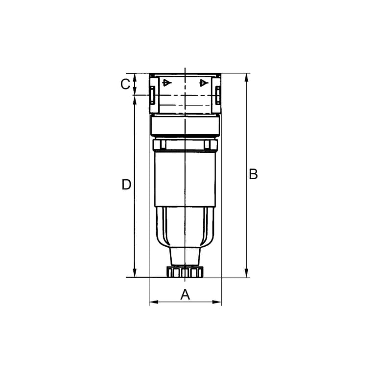 Riegler 100368 Vorfilter »multifix-mini«, mit PC-Behälter, 0,3 µm, BG 0, G 1/8 - Bild 2