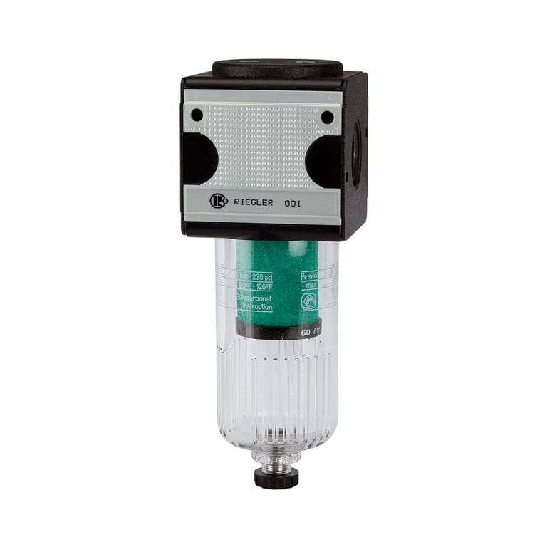 Riegler 100533 Mikrofilter »multifix«, mit PC-Behälter, 0,01 µm, BG 1, G 1/4 - Bild 1