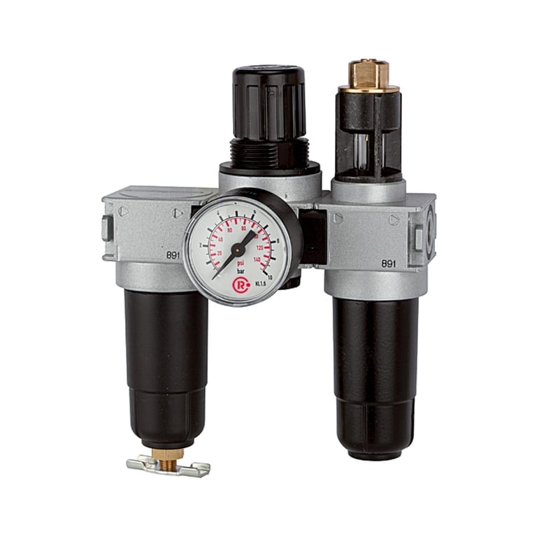 Riegler 100401 Wartungseinheit 3-tlg. »multifix-mini«, mit Metallbehälter, G 1/4 - Bild 1