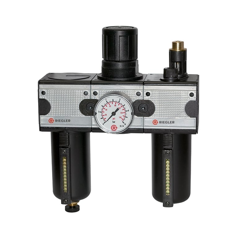 Riegler 100591 Wartungseinheit 3-tlg. »multifix« mit Metallbehälter, BG 1, G 1/4 - Bild 1