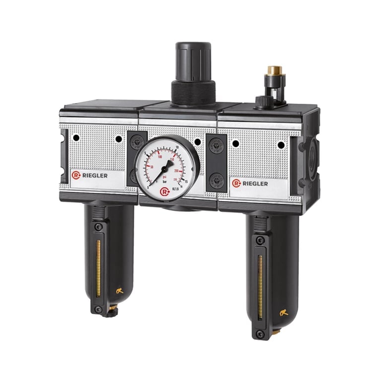 Riegler 133129 Wartungseinheit 3-tlg. »multifix« mit Metallbehälter, BG 4, G 3/4 - Bild 1