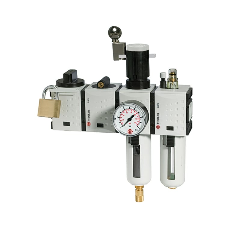Riegler 100265 Wartungsstation SAFETY »FUTURA«, KH-AV-2-tlg.-WE, HA, BG 4, G 3/4 - Bild 1