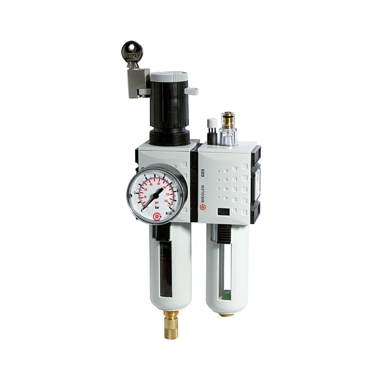 Riegler 152388 Wartungseinheit 2-tlg. »FUTURA«, PC, BG 4, G 3/4, 0,5-16 bar, VA - Bild 1