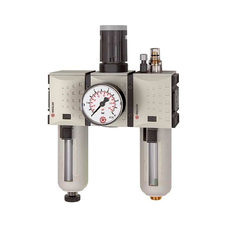 Riegler 152620 Wartungseinheit 3-tlg. »FUTURA«, PC, BG 1, G 3/8, 0,2 - 4 bar, HA - Bild 1