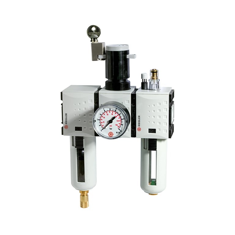 Riegler 152657 Wartungseinheit 3-tlg. »FUTURA«, PC, BG 4, G 3/4, 0,5-16 bar, VA - Bild 1