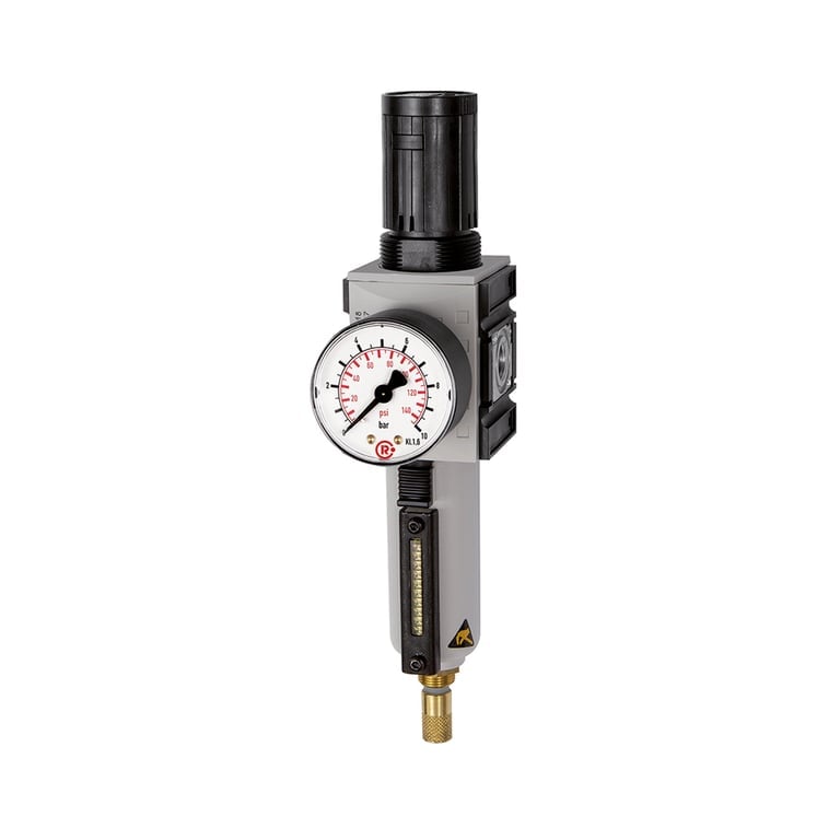 Riegler 151854 Filterregler »FUTURA«, MB, SR, Mano, BG 2, G 3/8, 0,5-10 bar, VA - Bild 1