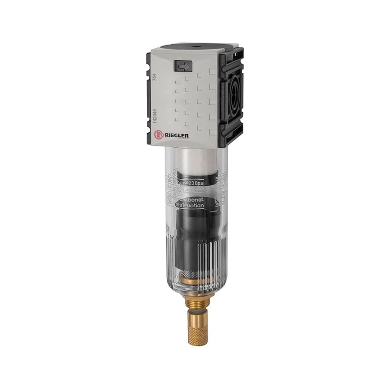 Riegler 142444 Vorfilter »FUTURA-mini« mit PC-Behälter, 0,3 µm, BG 0, G 1/4, VA - Bild 1