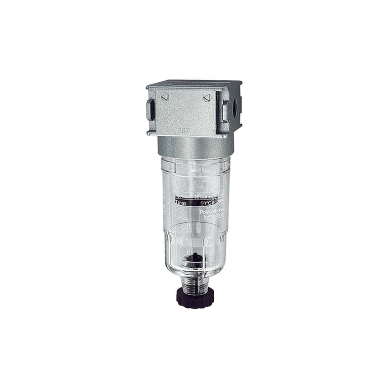 Riegler 100368 Vorfilter »multifix-mini«, mit PC-Behälter, 0,3 µm, BG 0, G 1/8 - Bild 1