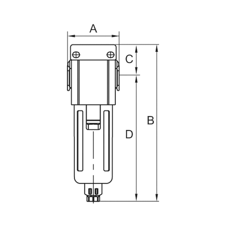 Riegler 178355 Filter »GA-mini«, mit PC-Behälter, 5 µm, BG 200, G1/8, Ablass: HA - Bild 2