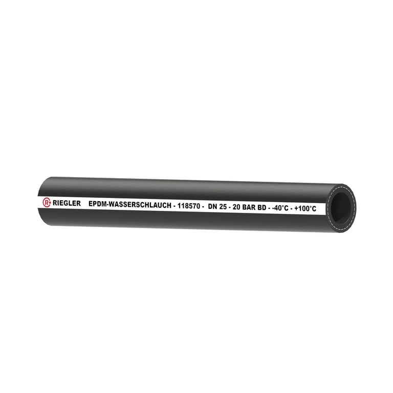 Riegler 118570 Industrieschlauch für Salz- und Heißwasser, EPDM, ø 34x25, 40 m