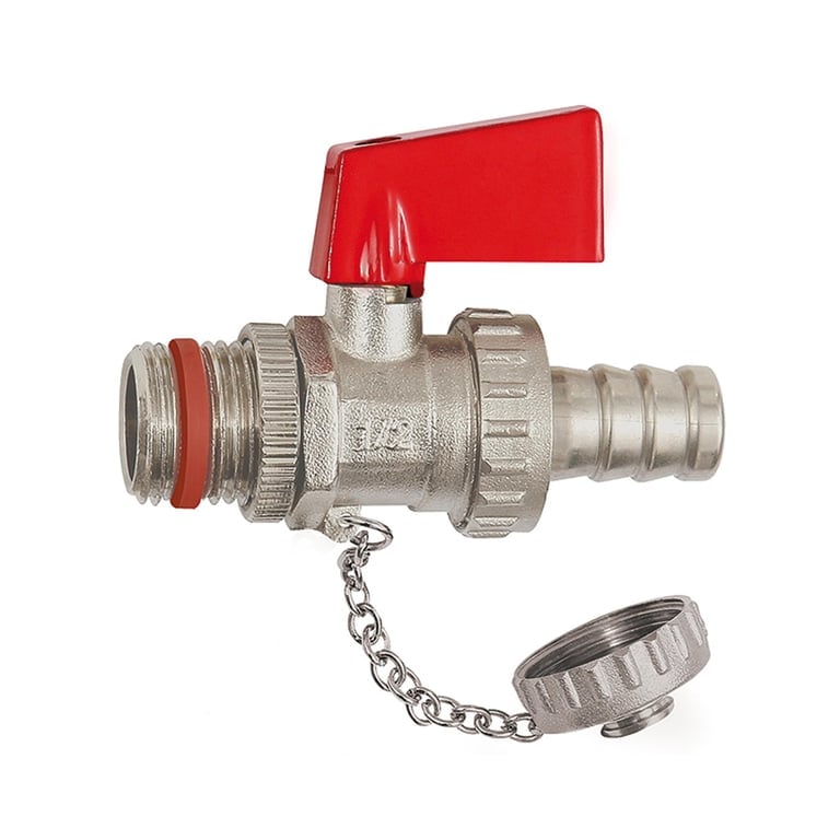 Riegler 103415 KFE-Kugelhahn, Messing vernickelt, G 1/2, Tülle LW 13 - Bild 1