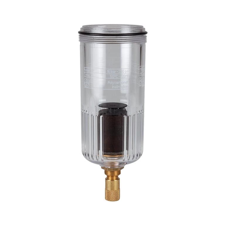 Riegler 100505 Polycarbonatbehälter, inkl. O-Ring, vollautom. Ablassventil, BG 3