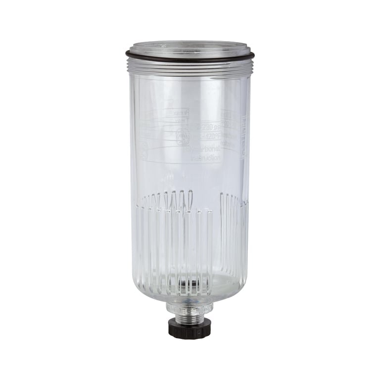 Riegler 100504 Polycarbonatbehälter, inkl. O-Ring, halbautom. Ablassventil, BG 3