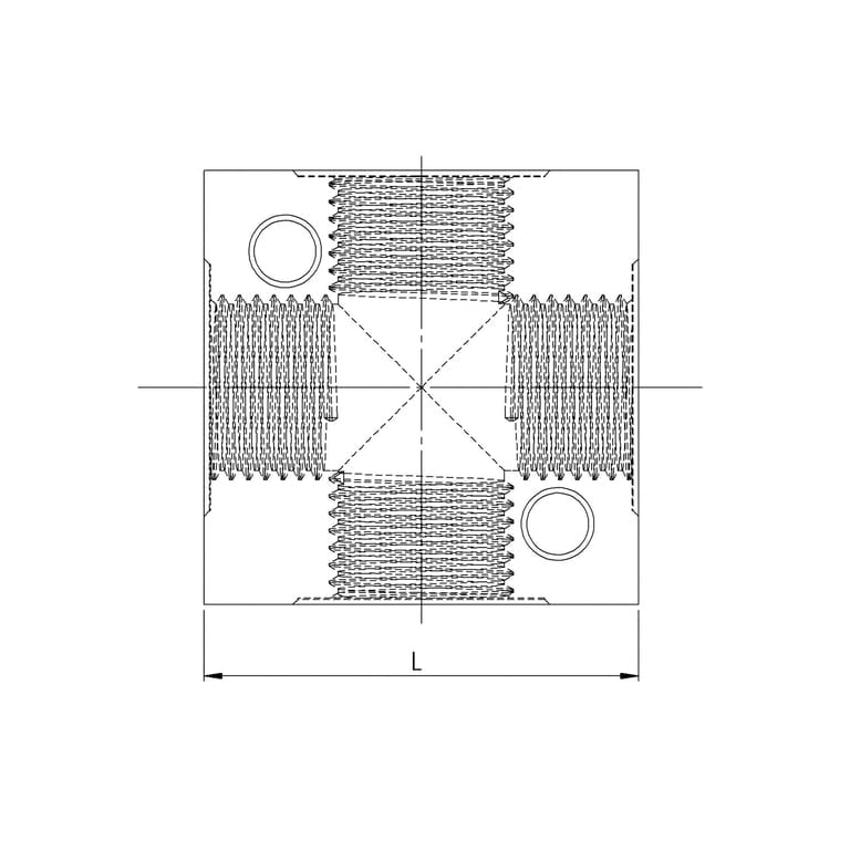 Riegler 129679 Kreuz-Verteiler, anflanschbar, G 1/4 Aluminium, SW 20 - Bild 2