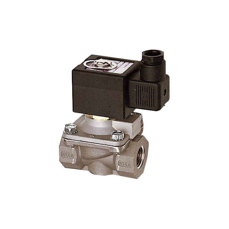 Riegler 102981 2/2-Wege-MV., ES, FPM, NC, zwangsg., 24 V DC, G 1/2, PN 0-3 bar - Bild 1