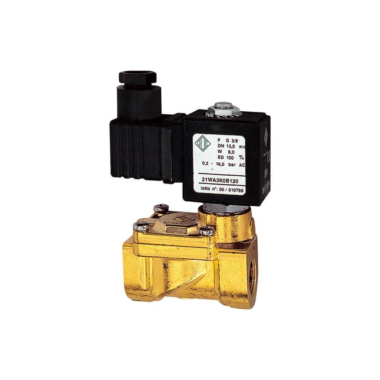 Riegler 102916 2/2-MV,MS,NC,vorge.,230-240V,50-60Hz,16VA,FKM,G3/8,PN0,2-16bar - Bild 1