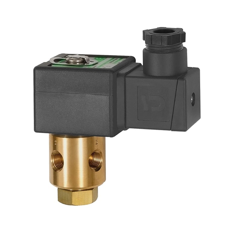 Riegler 102963 3/2-Wege-MV.,MS,NC,direktg. 230 V,50-60 Hz,NBR,Rp 1/8, PN 0-7 bar - Bild 1