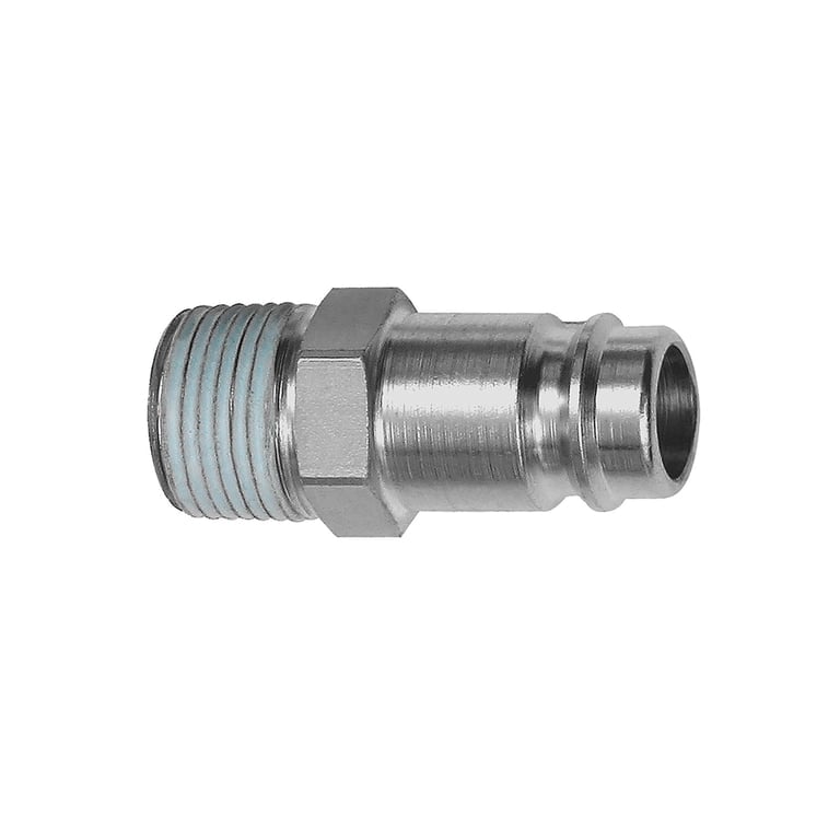 Riegler 107458 Nippel, NW 10, Stahl gehärtet/vern., R 3/8 AG PTFE beschichtet