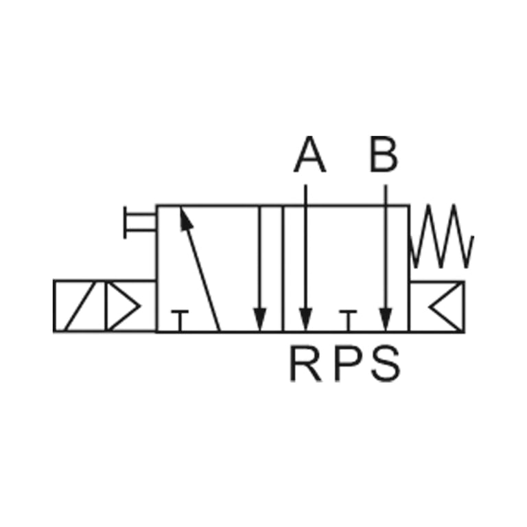 Riegler 103651 3/2-5/2-Wegeventil, NAMUR, G 3/8 (1), G 1/4 (3 + 5), 230 V, 50 Hz - Bild 2