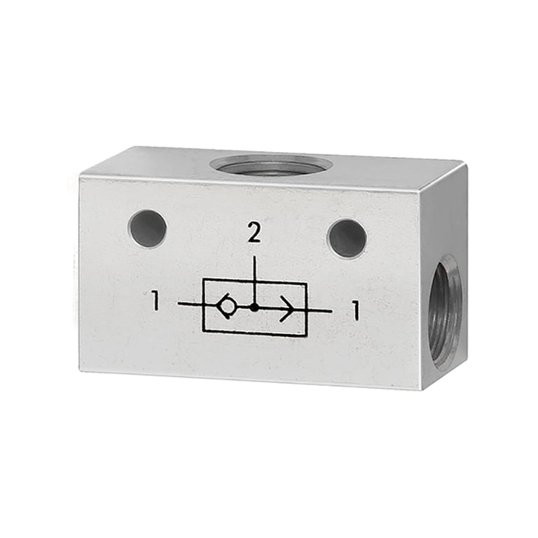 Riegler 106703 ODER-Ventil, 3 x G 1/8 Aluminium - Bild 1