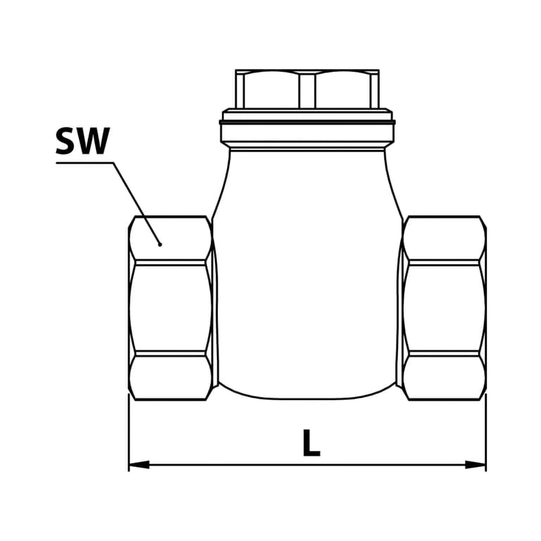 Riegler 158074 Rückschlagklappe, DN 20, Rotguss, G 3/4, PN max. 16 bar - Bild 2