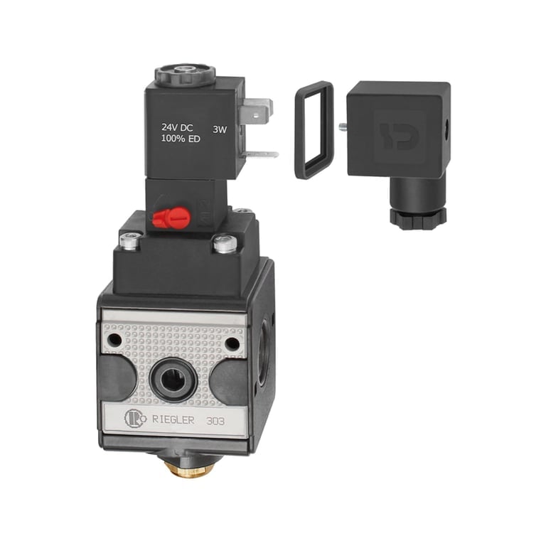 Riegler 100618 Schaltventil (3/2-Wegeventil) »multifix«, 230 V AC, BG 1, G 1/4 - Bild 1