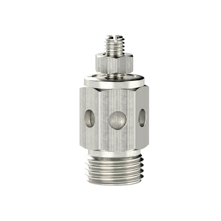 Riegler 156524 Schalldämpfer, Dämpferelement gesintert,ES-Gehäuse,einst.bar,G1/8 - Bild 1